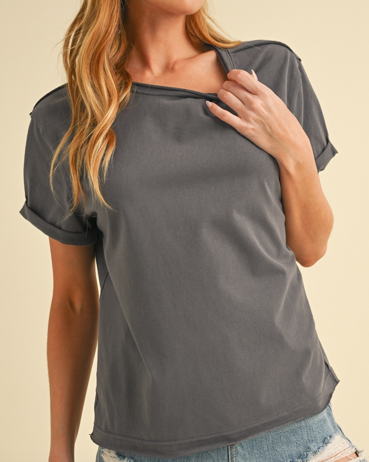 Easy Does It Basic Tee (Charcoal)