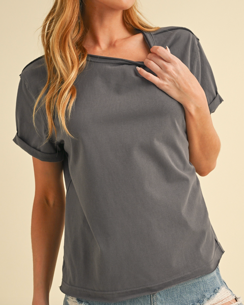 Easy Does It Basic Tee (Charcoal)
