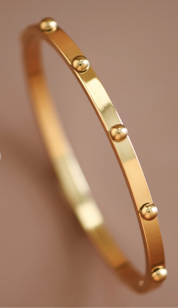 18K Stainless Steel Studded Bracelet