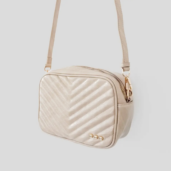 Quilted Crossbody - Taupe