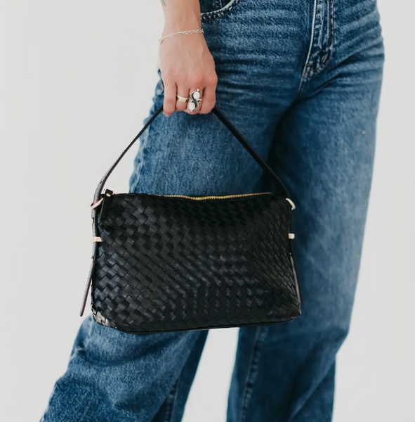 Hobo Woven Clutch/Crossbody - Black