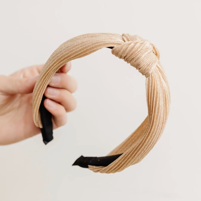 Shimmery Pleated Headband
