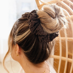 Espresso Textured Scrunchie