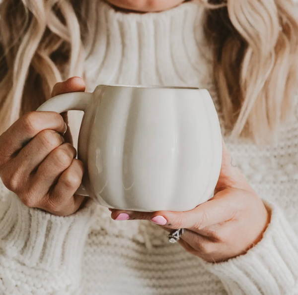 Pumpkin Coffee Mug - Cream