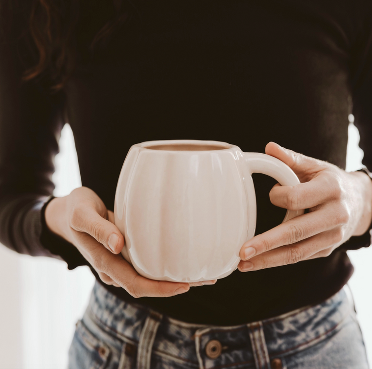 Pumpkin Coffee Mug - Cream