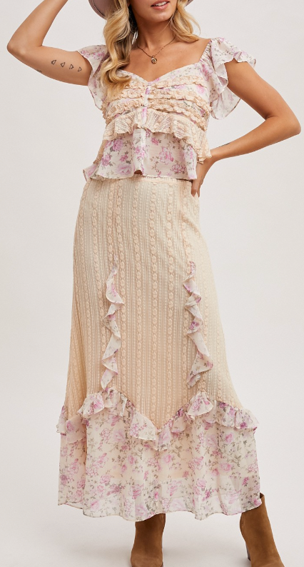 Love Me Like You Do Floral Two Piece Set