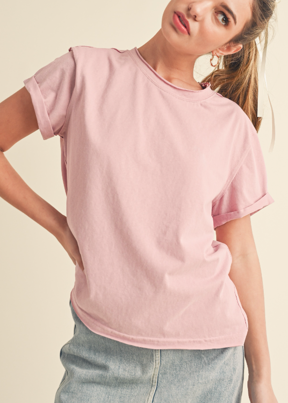 Easy Does It Basic Tee (Blush)