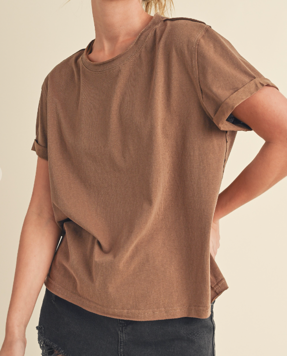 Easy Does It Basic Tee (Brown)