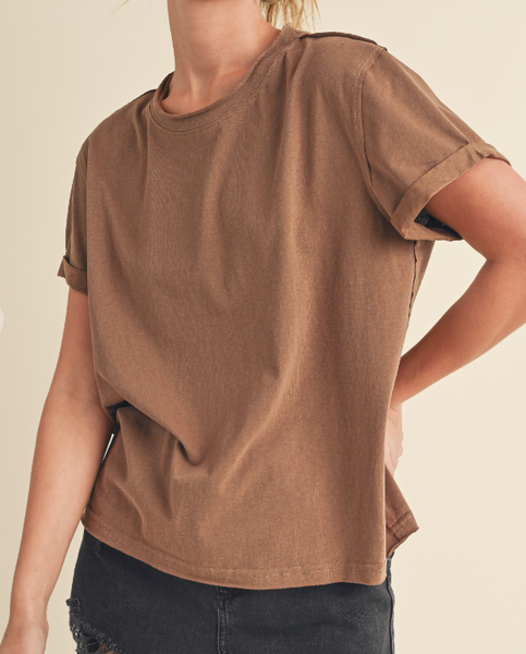 Easy Does It Basic Tee (Brown)