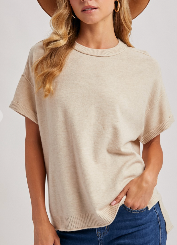 Style Icon Sweater Tee (Oatmeal)
