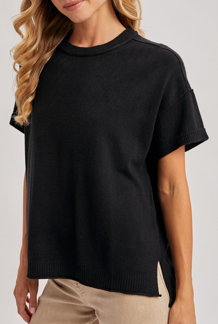 Style Icon Sweater Tee (Black)