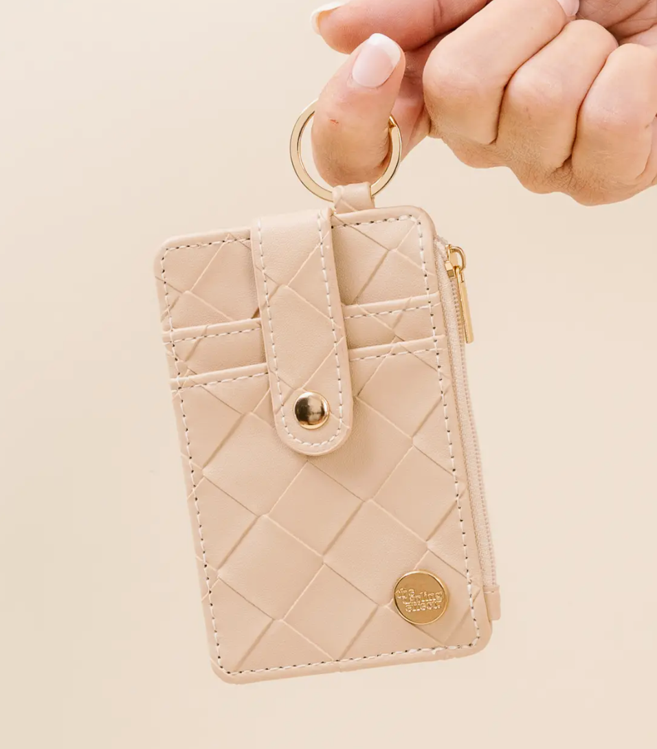 Woven Keychain Wallet - Oat