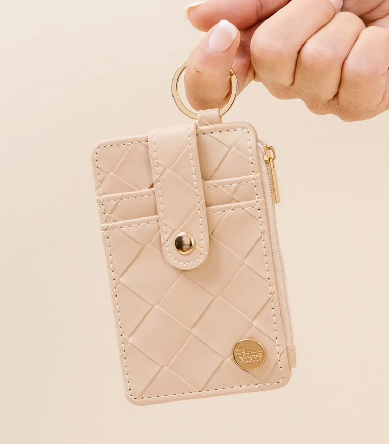 Woven Keychain Wallet - Oat