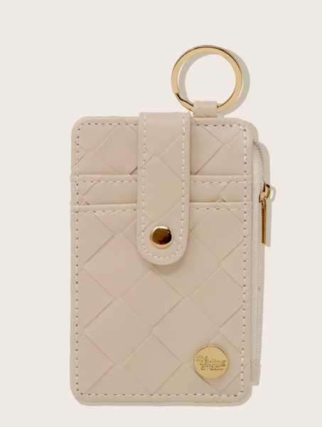 Woven Keychain Wallet - Oat