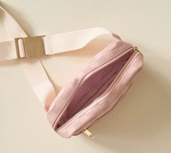 Urban Check Belt Bag - Blush