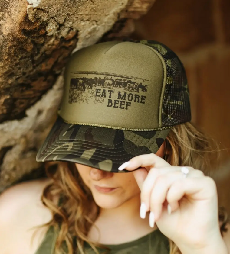 Eat More Beef Camo Hat