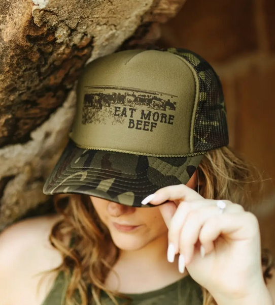 Eat More Beef Camo Hat