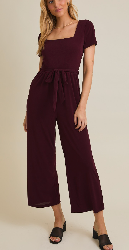 Fine As Wine Square Neckline Jumpsuit