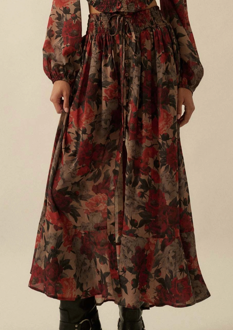 A Love That Never Ends Floral Skirt