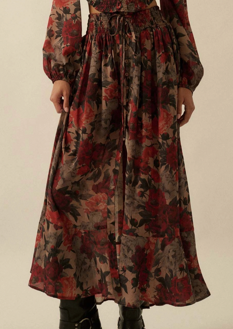 A Love That Never Ends Floral Skirt