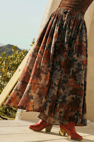 A Love That Never Ends Floral Skirt