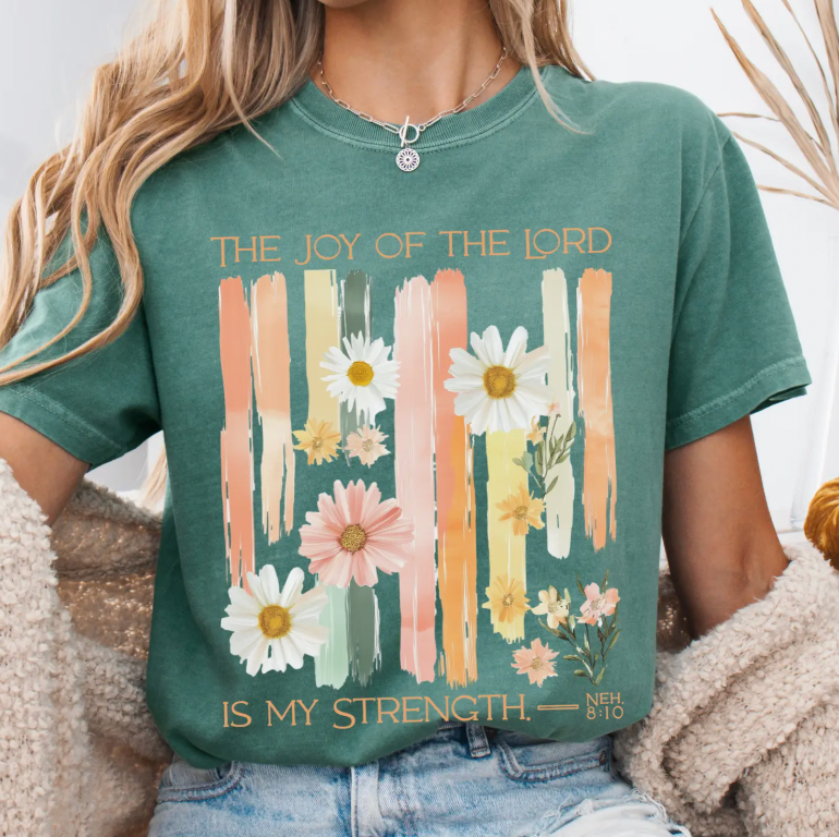 (PRE-ORDER) The Joy Of The Lord Graphic Tee (Green)