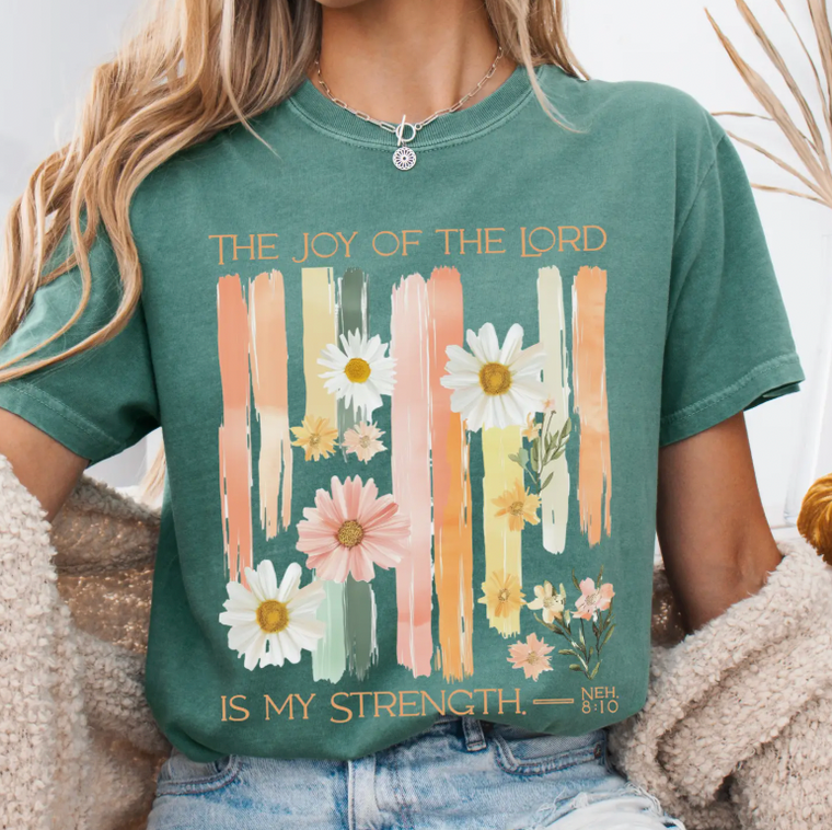 (PRE-ORDER) The Joy Of The Lord Graphic Tee (Green)
