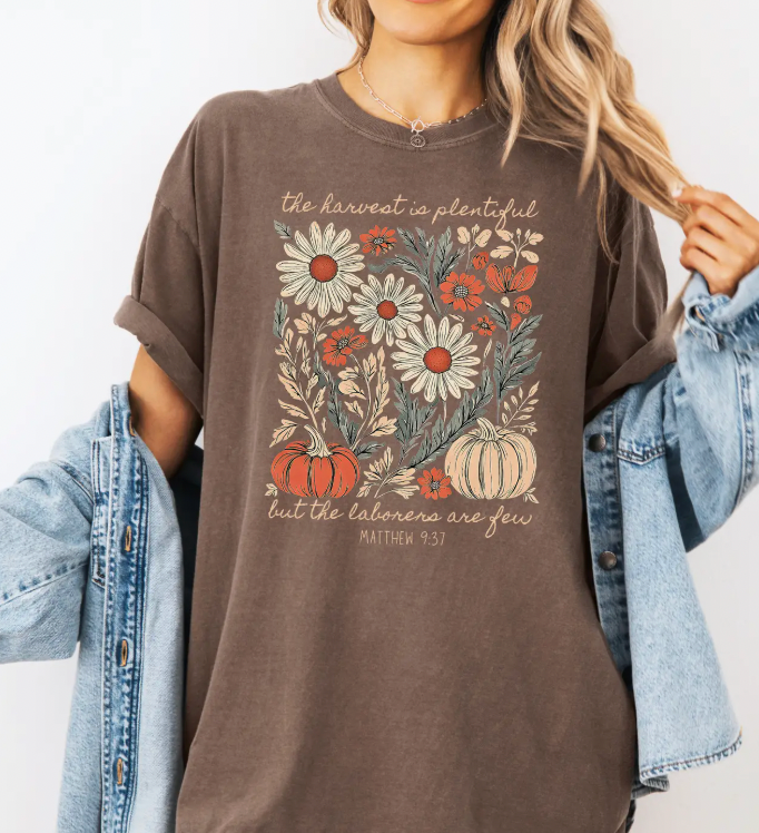 (PRE-ORDER) Harvest Is Plentiful Graphic Tee (Espresso)