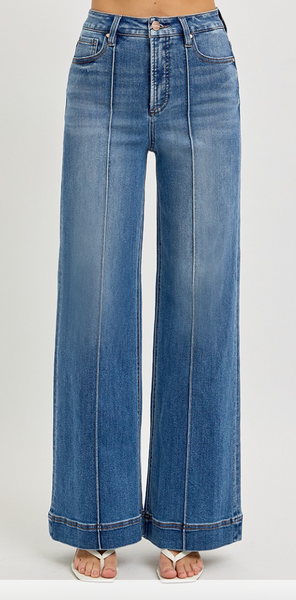 RISEN High Rise Pintuck Denim (Dottie)