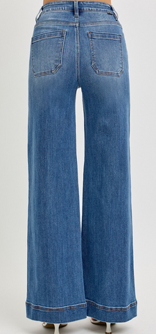 RISEN High Rise Pintuck Denim (Dottie)
