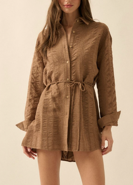 Dirt Road Diaries Romper Shirt Dress