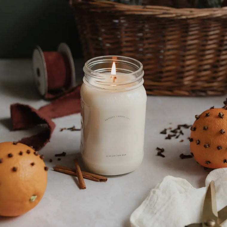 Sweet Orange & Clove 16oz Mason Jar Candle