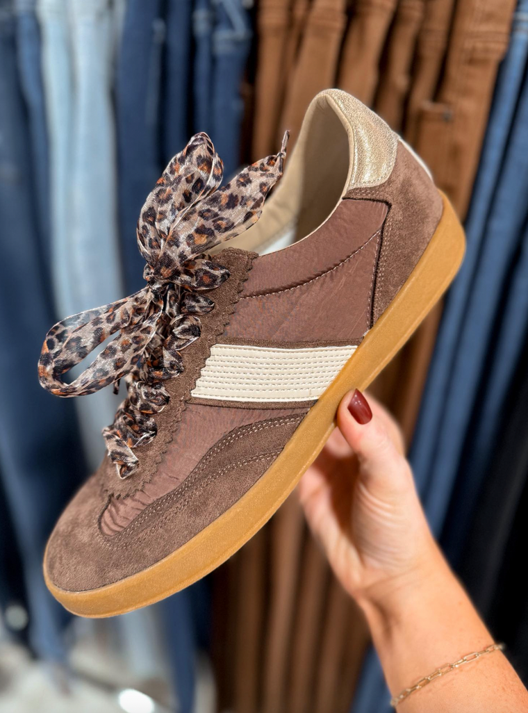 Chocolate Lace Up Sneakers