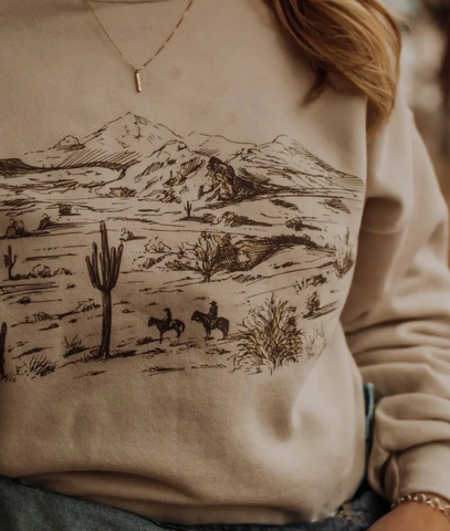 Desert Graphic Crew (Latte)