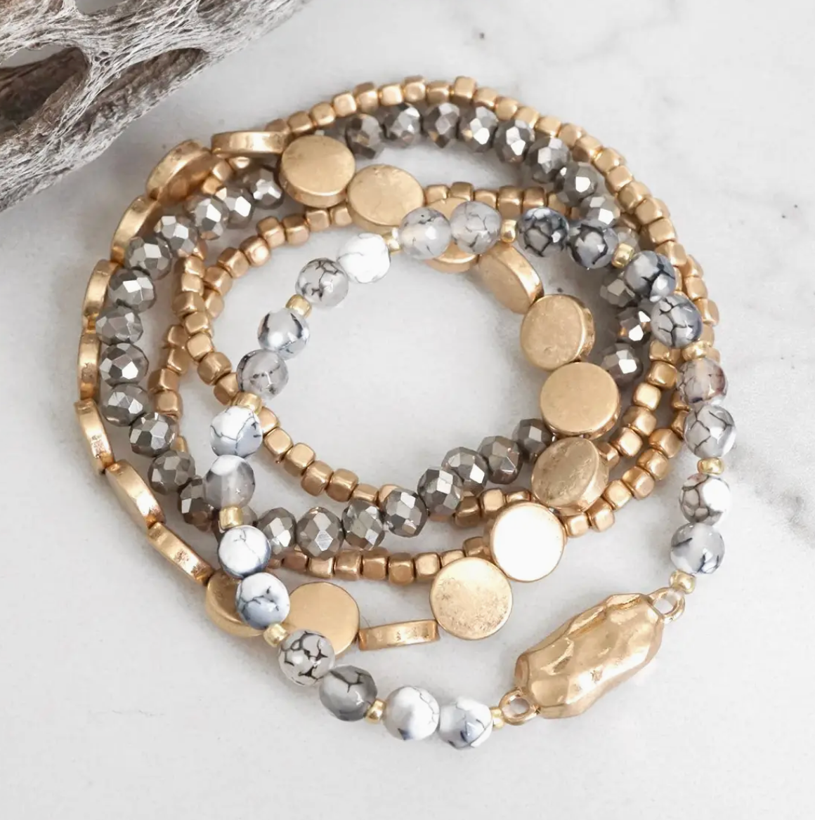 Stack Of Five Bracelets - Elisa