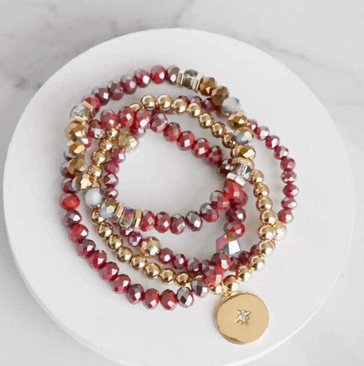 Stack Of Five Bracelets - Whitney