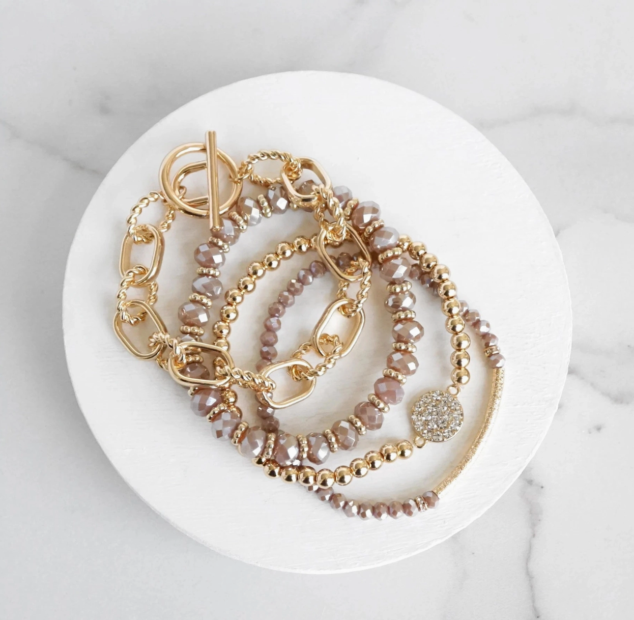 Stack Of Four Bracelets - Laura