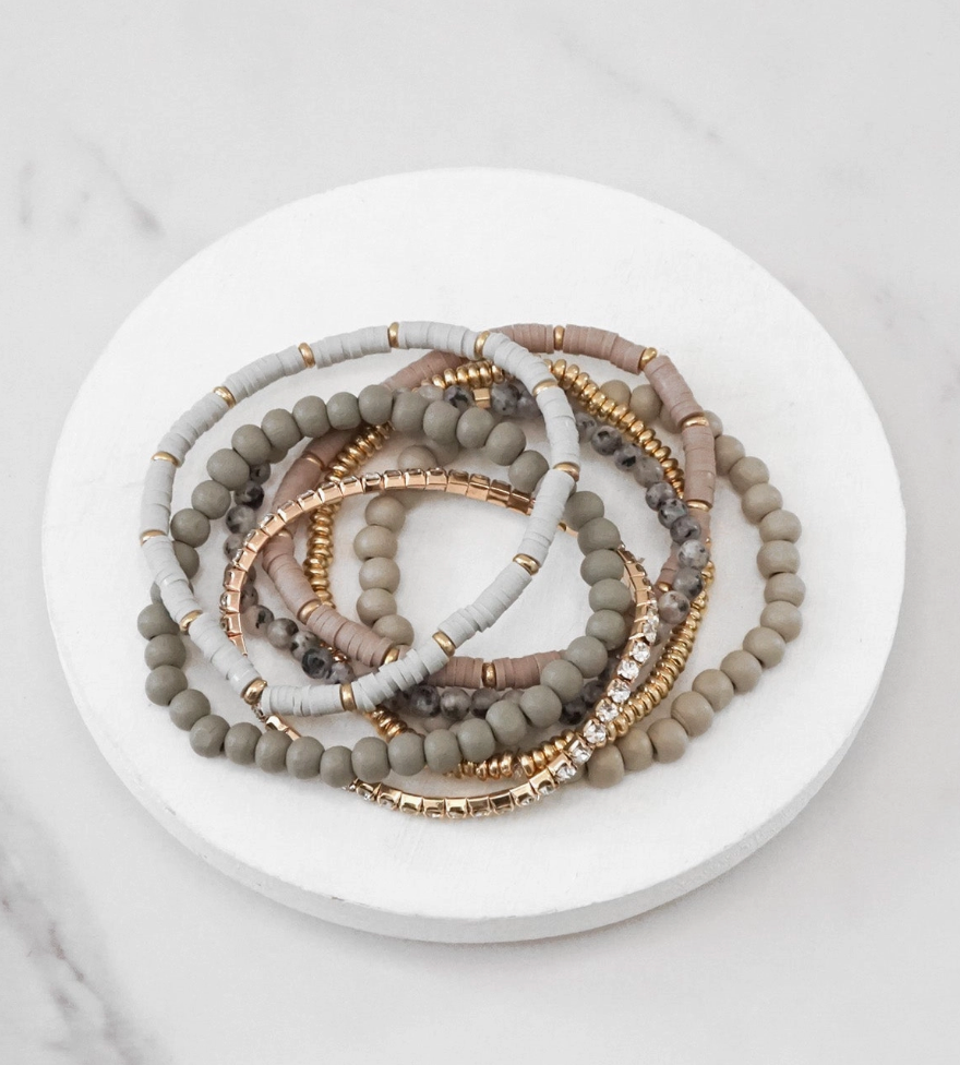 Stack Of Seven Bracelets - Kelli