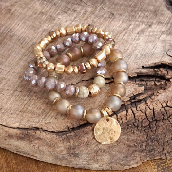 Stack Of Three Bracelets - Isla