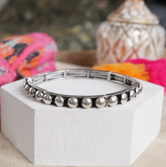Bubble Bangle - Silver