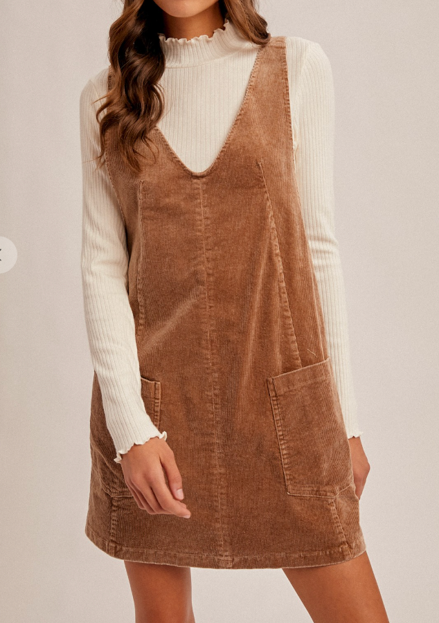 Can Only Wonder Corduroy Overall Dress