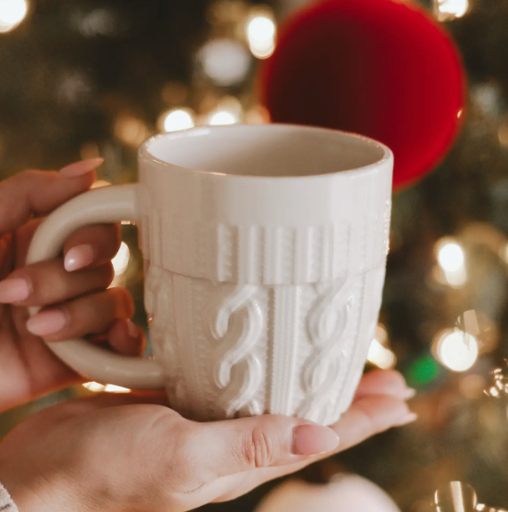 Cozy Sweater Mug - Cream