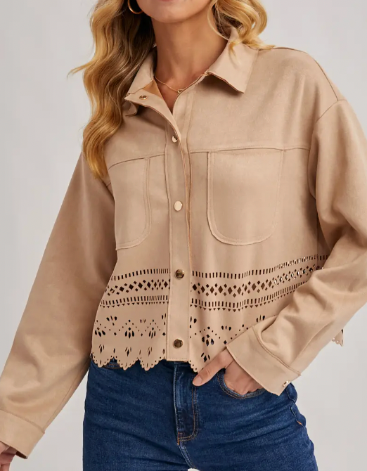 Close To You Green Jacket (Beige)