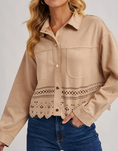 Close To You Green Jacket (Beige)