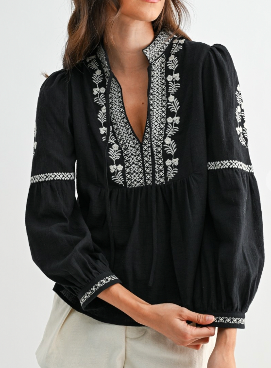 Highs & Lows Blouse (Black)