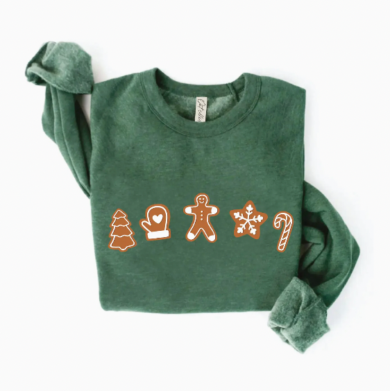 (PRE-ORDER) Gingerbread Graphic Crew (Hunter)