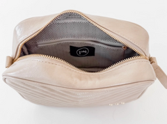 Quilted Crossbody Bag (Taupe)