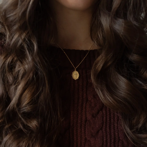 Beaded Chain Cross Necklace