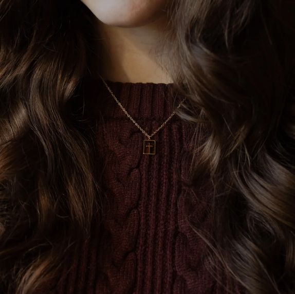 Cut Out Cross Necklace