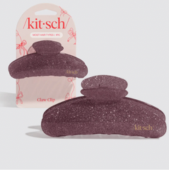KITSCH Holiday Pink Glitter Claw Clip